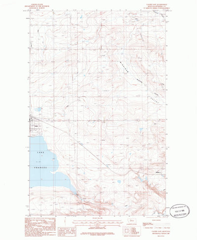 United States Geological Survey Valier East, MT (1985, 24000-Scale) digital map