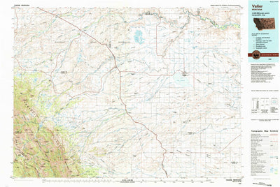 United States Geological Survey Valier, MT (1984, 100000-Scale) digital map