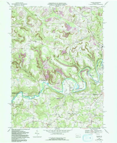 United States Geological Survey Valier, PA (1968, 24000-Scale) digital map