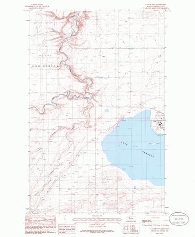 United States Geological Survey Valier West, MT (1985, 24000-Scale) digital map