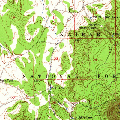 United States Geological Survey Valle, AZ (1962, 62500-Scale) digital map
