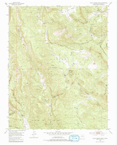 United States Geological Survey Valle Grande Peak, NM (1953, 24000-Scale) digital map