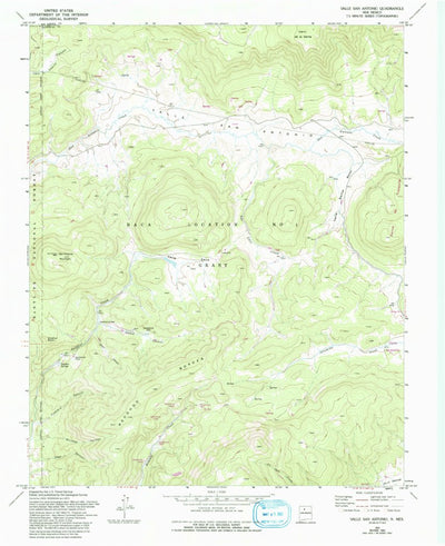 United States Geological Survey Valle San Antonio, NM (1970, 24000-Scale) digital map