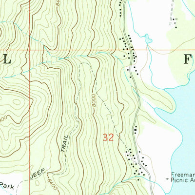 United States Geological Survey Vallecito Reservoir, CO (1964, 24000-Scale) digital map