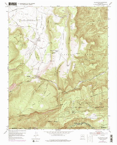 United States Geological Survey Vallecitos, NM (1953, 24000-Scale) digital map