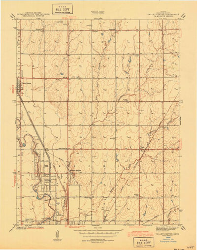 United States Geological Survey Valley Center, KS (1941, 31680-Scale) digital map