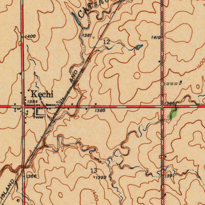 United States Geological Survey Valley Center, KS (1942, 31680-Scale) digital map