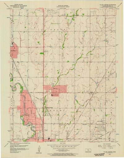 United States Geological Survey Valley Center, KS (1956, 24000-Scale) digital map