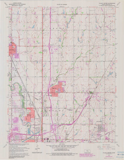 United States Geological Survey Valley Center, KS (1960, 24000-Scale) digital map