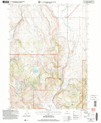United States Geological Survey Valley Falls, OR (2004, 24000-Scale) digital map