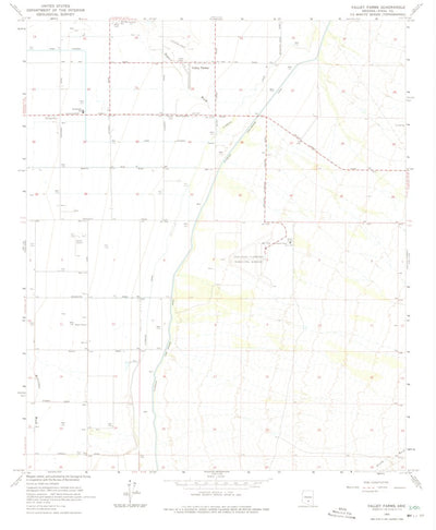 United States Geological Survey Valley Farms, AZ (1964, 24000-Scale) digital map
