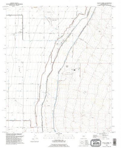 United States Geological Survey Valley Farms, AZ (1992, 24000-Scale) digital map