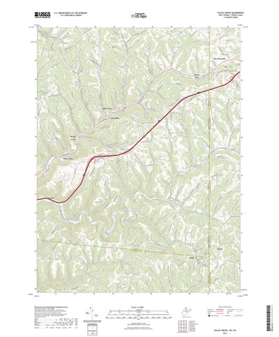 United States Geological Survey Valley Grove, WV (2023, 24000-Scale) digital map