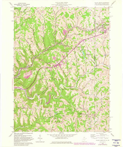United States Geological Survey Valley Grove, WV-PA (1959, 24000-Scale) digital map
