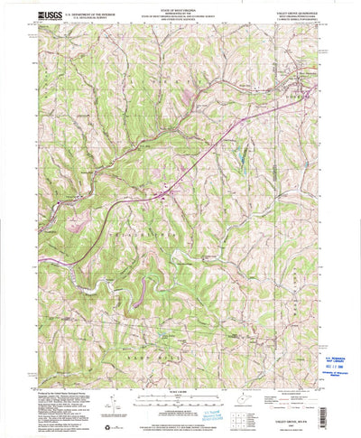 United States Geological Survey Valley Grove, WV-PA (1997, 24000-Scale) digital map