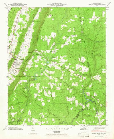 United States Geological Survey Valley Head, AL-GA (1946, 24000-Scale) digital map