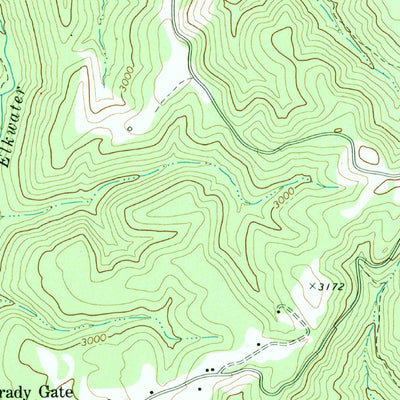United States Geological Survey Valley Head, WV (1977, 24000-Scale) digital map