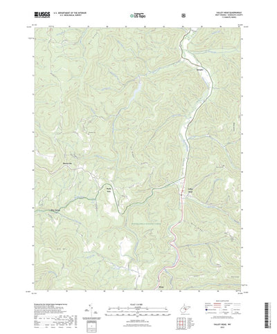 United States Geological Survey Valley Head, WV (2023, 24000-Scale) digital map