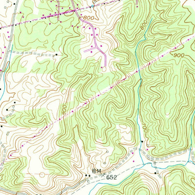 United States Geological Survey Valley Mills, WV-OH (1957, 24000-Scale) digital map