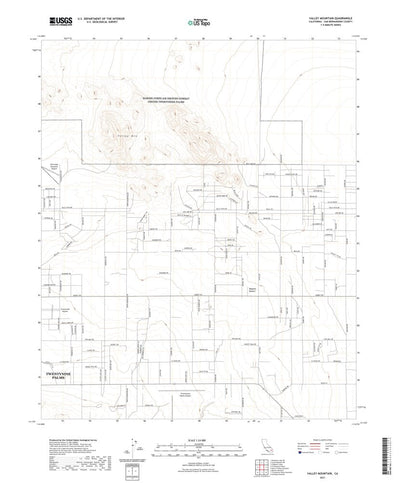 United States Geological Survey Valley Mountain, CA (2021, 24000-Scale) digital map