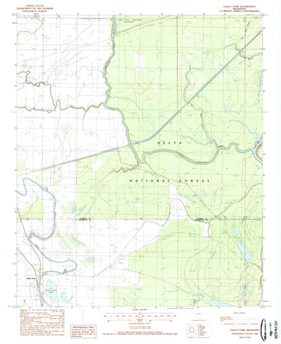 United States Geological Survey Valley Park, MS (1988, 24000-Scale) digital map