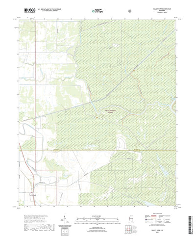 United States Geological Survey Valley Park, MS (2021, 24000-Scale) digital map