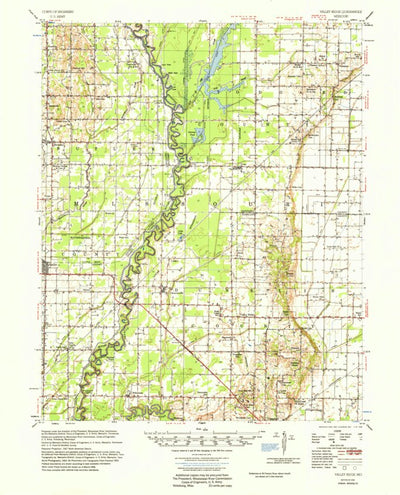 United States Geological Survey Valley Ridge, MO (1956, 62500-Scale) digital map