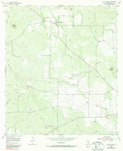 United States Geological Survey Valley Spring, TX (1955, 24000-Scale) digital map