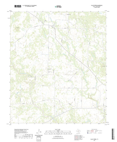 United States Geological Survey Valley Spring, TX (2022, 24000-Scale) digital map