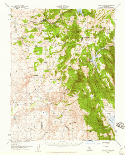 United States Geological Survey Valley Springs, CA (1956, 62500-Scale) digital map