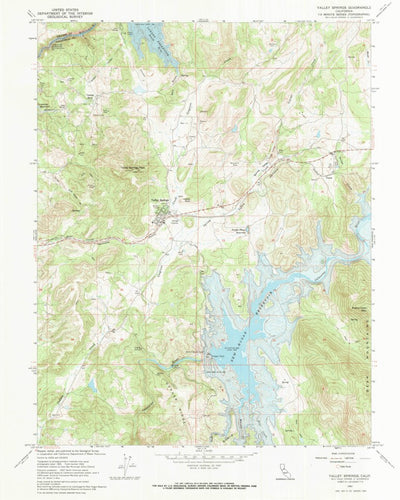 United States Geological Survey Valley Springs, CA (1962, 24000-Scale) digital map