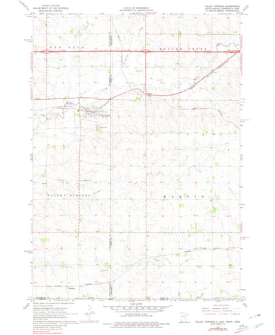 United States Geological Survey Valley Springs, SD-MN-IA (1967, 24000-Scale) digital map