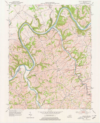United States Geological Survey Valley View, KY (1952, 24000-Scale) digital map