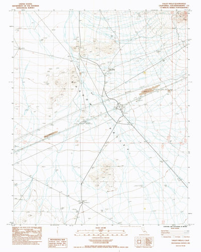 United States Geological Survey Valley Wells, CA (1983, 24000-Scale) digital map