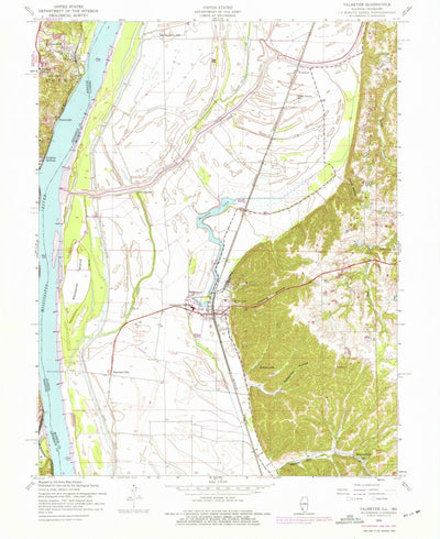 United States Geological Survey Valmeyer, IL-MO (1954, 24000-Scale) digital map