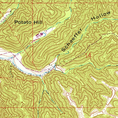 United States Geological Survey Valmeyer, IL-MO (1954, 24000-Scale) digital map