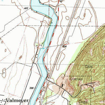 United States Geological Survey Valmeyer, IL-MO (1991, 24000-Scale) digital map