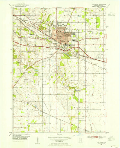United States Geological Survey Valparaiso, IN (1953, 24000-Scale) digital map