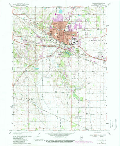 United States Geological Survey Valparaiso, IN (1962, 24000-Scale) digital map