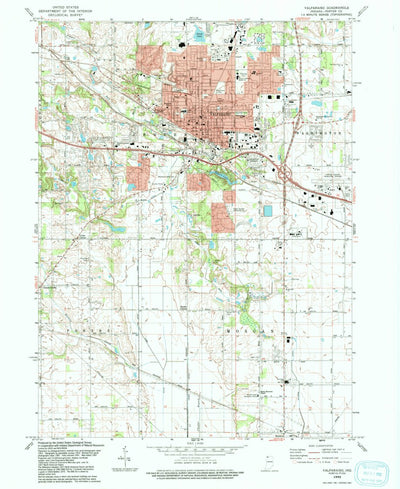 United States Geological Survey Valparaiso, IN (1992, 24000-Scale) digital map