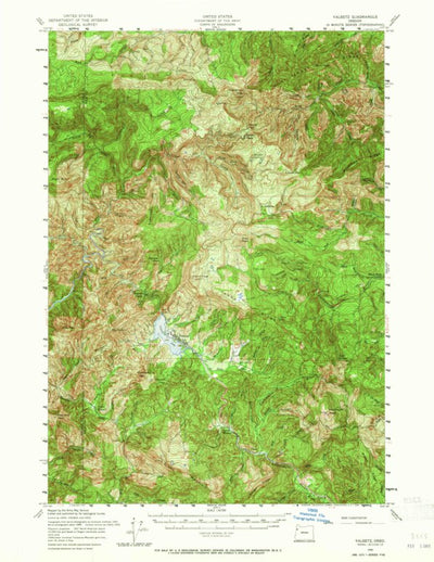 United States Geological Survey Valsetz, OR (1956, 62500-Scale) digital map