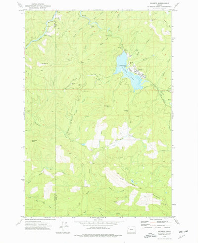 United States Geological Survey Valsetz, OR (1974, 24000-Scale) digital map