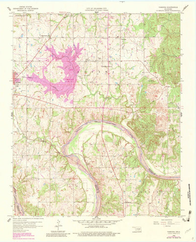 United States Geological Survey Vamoosa, OK (1958, 24000-Scale) digital map