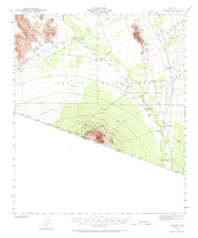 United States Geological Survey Vamori, AZ (1941, 62500-Scale) digital map