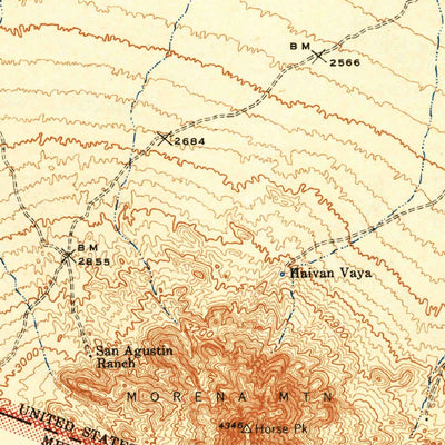 United States Geological Survey Vamori, AZ (1943, 62500-Scale) digital map
