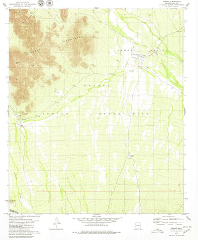 United States Geological Survey Vamori, AZ (1979, 24000-Scale) digital map