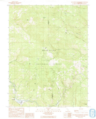 United States Geological Survey Van Arsdale Reservoir, CA (1991, 24000-Scale) digital map
