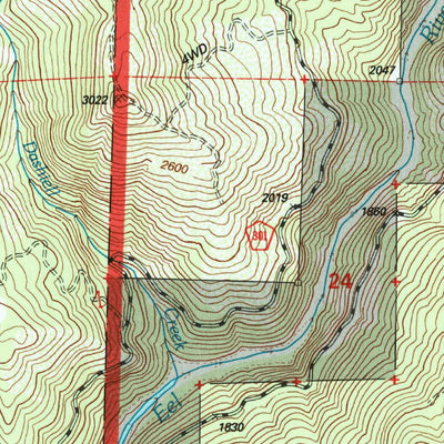 United States Geological Survey Van Arsdale Reservoir, CA (1996, 24000-Scale) digital map