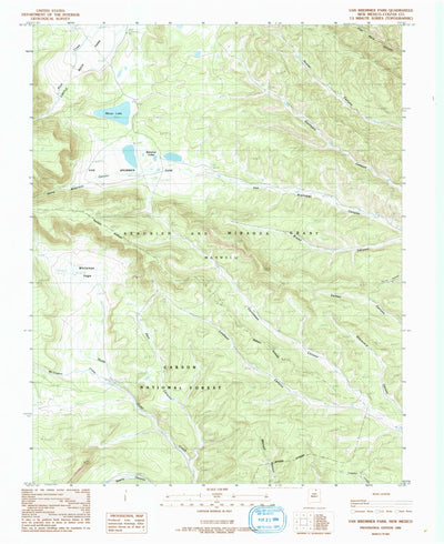 United States Geological Survey Van Bremmer Park, NM (1986, 24000-Scale) digital map