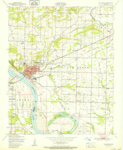 United States Geological Survey Van Buren, AR (1951, 24000-Scale) digital map